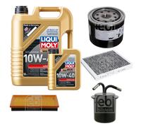 FEBI Controllo Set 6L LIQUI MOLY 10W-40 Leichtlauf Per Subaru Impreza
