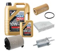 FEBI Controllo Set 6L LIQUI MOLY 10W-40 Leichtlauf Per VW EOS 1F7 1F8 2.0