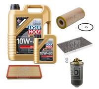 FEBI Controllo Set 6L LIQUI MOLY 10W-40 Leichtlauf Per VW Golf IV Van 1J1
