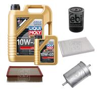 FEBI Controllo Set 6L LIQUI MOLY 10W-40 Leichtlauf Per VW Passat Variant 3B6
