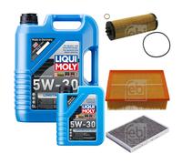 FEBI Controllo Set 6L LIQUI MOLY 5W-30 Longtime High Tech Per Audi A4 Avant