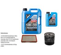 FEBI Controllo Set 6L LIQUI MOLY 5W-30 Longtime High Tech Per Opel Calibra A