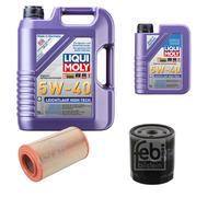 FEBI Controllo Set 6L LIQUI MOLY 5W-40 Leichtlauf High Tech Per Citroën