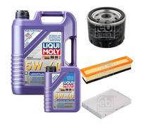 FEBI Controllo Set 6L LIQUI MOLY 5W-40 Leichtlauf High Tech Per Dacia Logan