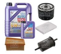 FEBI Controllo Set 6L LIQUI MOLY 5W-40 Leichtlauf High Tech Per Dacia Sandero