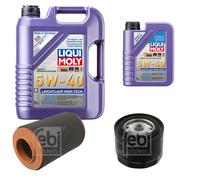 FEBI Controllo Set 6L LIQUI MOLY 5W-40 Leichtlauf High Tech Per Fiat Ducato