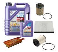 FEBI Controllo Set 6L LIQUI MOLY 5W-40 Leichtlauf High Tech Per Fiat Grande