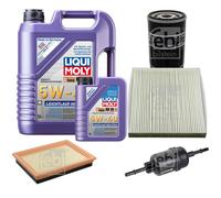 FEBI Controllo Set 6L LIQUI MOLY 5W-40 Leichtlauf High Tech Per Mazda 2 DY