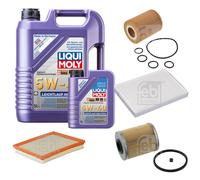 FEBI Controllo Set 6L LIQUI MOLY 5W-40 Leichtlauf High Tech Per Opel Astra H