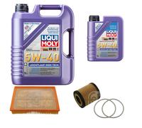 FEBI Controllo Set 6L LIQUI MOLY 5W-40 Leichtlauf High Tech Per Opel Vectra