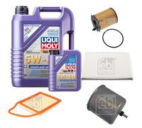 FEBI Controllo Set 6L LIQUI MOLY 5W-40 Leichtlauf High Tech Per Peugeot 301