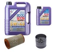 FEBI Controllo Set 6L LIQUI MOLY 5W-40 Leichtlauf High Tech Per Peugeot Boxer