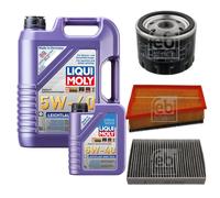 FEBI Controllo set 6L LIQUI MOLY 5W-40 Leichtlauf High-Tech per Renault