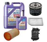 FEBI Controllo Set 6L LIQUI MOLY 5W-40 Leichtlauf High Tech Per Renault