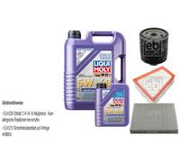 FEBI Controllo Set 6L LIQUI MOLY 5W-40 Leichtlauf High Tech Per VW Fox 5Z1