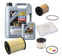 Febi Controllo Set 6L Liqui Moly Special Tec F 5W-30 per Volvo V50 Mw 2.0 D