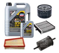 Febi Controllo Set 6L Liqui Moly Top Tec 4100 5W-40 per Renault Scénic