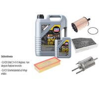 Febi Controllo Set 6L Liqui Moly Top Tec 4100 5W-40 per VW Golf V