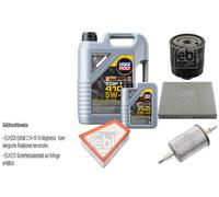 Febi Controllo Set 6L Liqui Moly Top Tec 4100 5W-40 per VW Polo Berlina