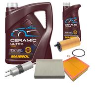 FEBI Controllo Set 6L MANNOL Ceramic 5W-40 Per BMW 3 Serie 320i