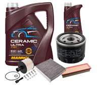 FEBI Controllo set 6L MANNOL Ceramic 5W-40 per Dacia Logan MCV II