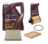 FEBI Controllo Set 6L MANNOL Ceramic 5W-40 Per Opel Astra J 2.0 CDTi