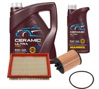 FEBI Controllo Set 6L MANNOL Ceramic 5W-40 Per Opel Corsa B 1.0i 12V 1.2i