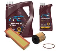 FEBI Controllo Set 6L MANNOL Ceramic 5W-40 Per Peugeot 206 Schrägheck 1.4i