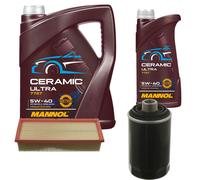 FEBI Controllo Set 6L MANNOL Ceramic 5W-40 Per VW Golf VI 2.0 GTI 1.8 TSI