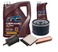Febi Controllo Set 6L mannol Ceramica 5W-40 per Dacia Sandero Logan MCV 1.4