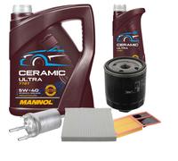Febi Controllo Set 6L mannol Ceramica 5W-40 per VW Polo 1.4 Seat Ibiza IV