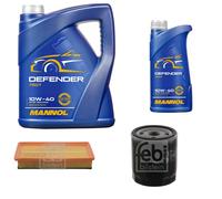 Febi Controllo Set 6L mannol Defender 10W-40 per Citroën C5 II Break Ri