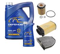 FEBI Controllo Set 6L MANNOL Defender 10W-40 Per Mercedes-Benz C-Klasse