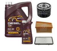 FEBI Controllo Set 6L MANNOL Diesel TDI 5W-30 Per Opel Vivaro Kasten F7