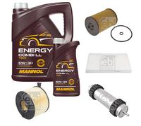 FEBI Controllo Set 6L MANNOL Energy Combi LL 5W-30 Per Audi A5 Sportback