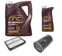FEBI Controllo Set 6L MANNOL Energy Combi LL 5W-30 Per Hyundai Tucson JM