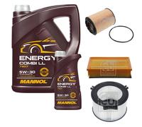 FEBI Controllo Set 6L MANNOL Energy Combi LL 5W-30 Per VW Transporter IV