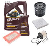 Febi Controllo Set 6L mannol Longlife 504/507 5W-30 per Nissan Micra V