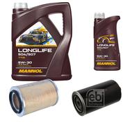 FEBI Controllo Set 6L MANNOL LONGLIFE 504/507 5W-30 Per VW Transporter