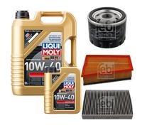 Febi Controllo Set 6L Motore Liqui Moly 10W-40 Basso Attrito per Renault Grand