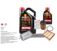 Febi Controllo Set 6L Motul 8100 x-Cess 5W-40 per