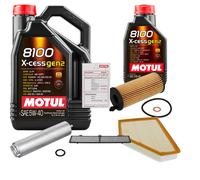 FEBI Controllo Set 6L MOTUL 8100 X-CESS 5W-40 Per BMW 3er Touring 318d