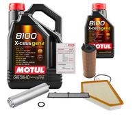 FEBI Controllo Set 6L MOTUL 8100 X-CESS 5W-40 Per BMW 3er Touring 318d
