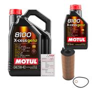 FEBI Controllo Set 6L MOTUL 8100 X-CESS 5W-40 Per BMW 3er Touring 318d 5er