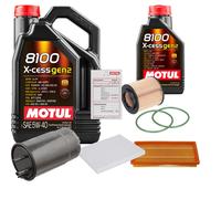 FEBI Controllo Set 6L MOTUL 8100 X-CESS 5W-40 Per Fiat Grande Punto 1.9 D