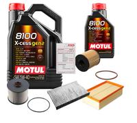 FEBI Controllo Set 6L MOTUL 8100 X-CESS 5W-40 Per Peugeot 308 I 2.0 HDi