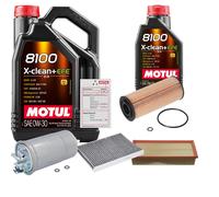 FEBI Controllo Set 6L MOTUL 8100 X-CLEAN 0W-30 Per Audi A3 1.9 TDI