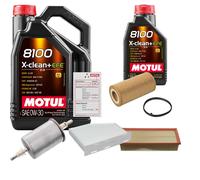 FEBI Controllo Set 6L MOTUL 8100 X-CLEAN 0W-30 Per Audi A3 Sportback 2.0 FSI