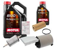 FEBI Controllo Set 6L MOTUL 8100 X-CLEAN 0W-30 Per Audi A3 Sportback 2.0 FSI