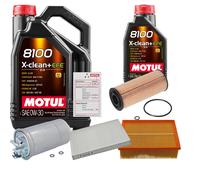 FEBI Controllo Set 6L MOTUL 8100 X-CLEAN 0W-30 Per Audi A4 Avant 1.9 TDI